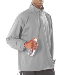 7704 Badger Adult BT5 1/4 Zip Windshirt Silver
