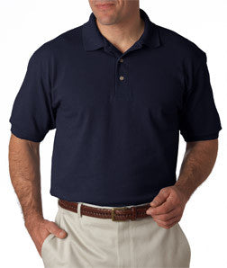 055X Hanes Adult ComfortSoft® Piqué Polo Navy