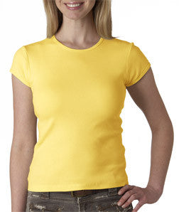 1001 Bella+Canvas Ladies' Baby Rib Short-Sleeve Crew Neck Tee Yellow