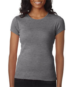 1001 Bella+Canvas Ladies' Baby Rib Short-Sleeve Crew Neck Tee Deep Heather
