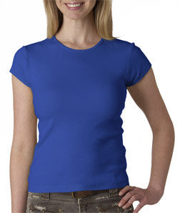 1001 Bella+Canvas Ladies' Baby Rib Short-Sleeve Crew Neck Tee True Royal
