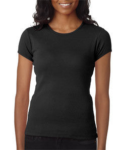 1001 Bella+Canvas Ladies' Baby Rib Short-Sleeve Crew Neck Tee Black