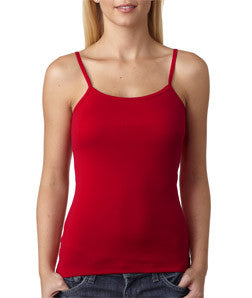 1011 Bella+Canvas Ladies' Baby Rib Spaghetti Strap Tank Top Red