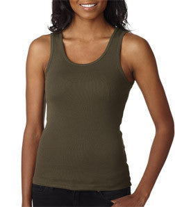1080 Bella+Canvas Ladies' Baby Rib Tank Top Army