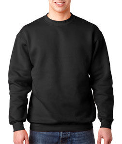 1102 Bayside Adult Blended Crew Neck Fleece Black