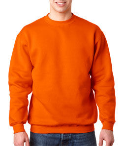 1102 Bayside Adult Blended Crew Neck Fleece Bright Orange