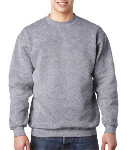1102 Bayside Adult Blended Crew Neck Fleece Dark Ash (90/10)