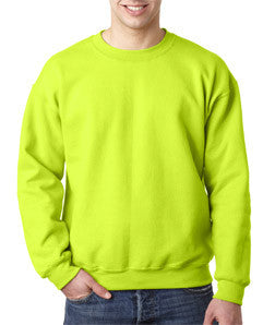 12000 Gildan Adult Gildan DryBlendCrew Neck Sweatshirt Safety Green (50/50)