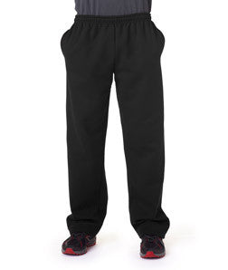 12300 Gildan Adult Gildan DryBlendOpen-Bottom Sweatpants Black