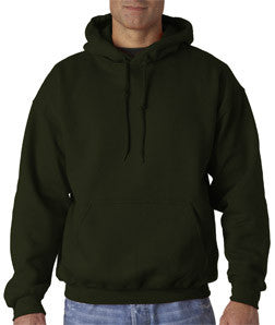 12500 Gildan Adult Gildan DryBlendHooded Sweatshirt Forest Green