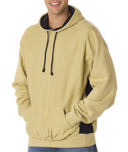 1250 Badger Adult Cross-Grain Colorblock Blended Hooded Fleece Vegas Gold/ Black
