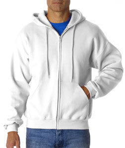 12600 Gildan Adult Gildan DryBlendFull-Zip Hooded Sweatshirt White