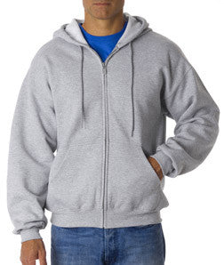 12600 Gildan Adult Gildan DryBlendFull-Zip Hooded Sweatshirt Sport Grey (50/50)