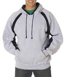1262 Badger Adult Hook Hooded Blended Fleece Oxford/ Black (60/40)