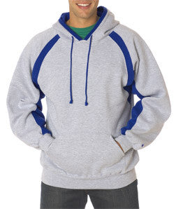 1262 Badger Adult Hook Hooded Blended Fleece Oxford/ Royal (60/40)