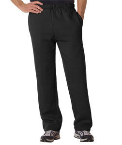 1277 Badger Adult Blended Open-Bottom Fleece Pants Black