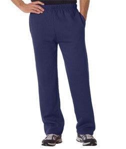 1277 Badger Adult Blended Open-Bottom Fleece Pants Navy