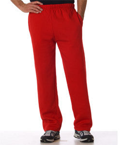 1277 Badger Adult Blended Open-Bottom Fleece Pants Red