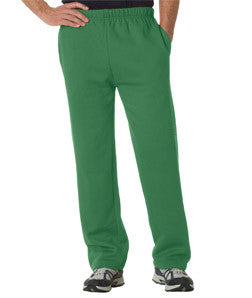 1277 Badger Adult Blended Open-Bottom Fleece Pants Kelly Green