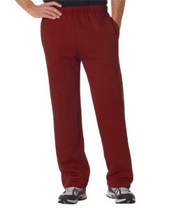 1277 Badger Adult Blended Open-Bottom Fleece Pants Cardinal
