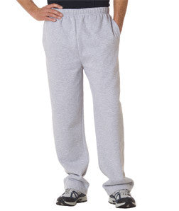 1277 Badger Adult Blended Open-Bottom Fleece Pants Ash (60/40)