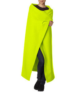 12900 Gildan Gildan DryBlendFleece Stadium Blanket Safety Green