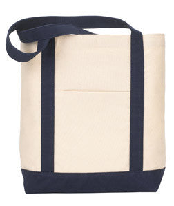 144 Gemline Captain's Boat Bag Natural/ Navy
