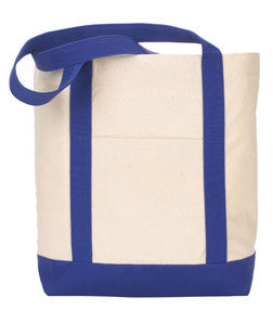 144 Gemline Captain's Boat Bag Natural/ Royal