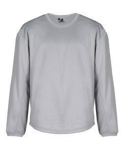 1453 Badger Adult 100% Polyester BT5 Performance Pullover Crewneck Sweatshirt Silver