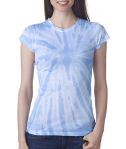 1455 tie dye Juniors' Sublimation-Dyed Poly Tee Carolina Twist