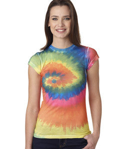 1455 tie dye Juniors' Sublimation-Dyed Poly Tee Moondance