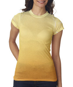 1455 tie dye Juniors' Sublimation-Dyed Poly Tee Brown Fade 622