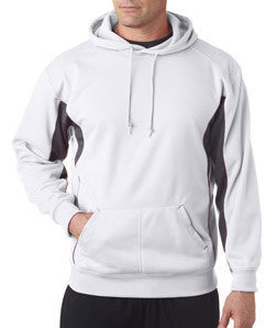 1465 Badger Drive Poly Performance Fleece Hood White/ Graphite