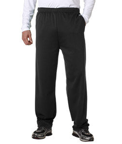 1478 Badger Adult Performance Open-Bottom Poly Fleece Pants Black