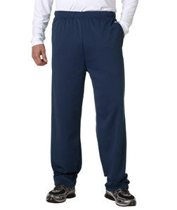 1478 Badger Adult Performance Open-Bottom Poly Fleece Pants Navy