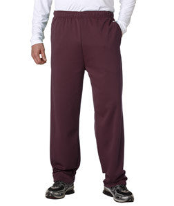 1478 Badger Adult Performance Open-Bottom Poly Fleece Pants Maroon
