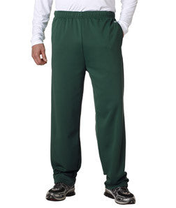 1478 Badger Adult Performance Open-Bottom Poly Fleece Pants Forest Green