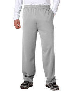 1478 Badger Adult Performance Open-Bottom Poly Fleece Pants Silver