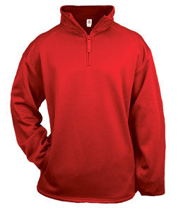 1480 Badger 1/4 Zip Poly Fleece Pullover Red