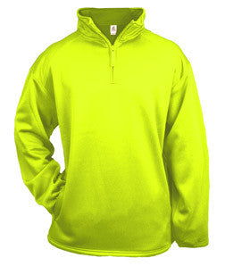 1480 Badger 1/4 Zip Poly Fleece Pullover Safety Yellow