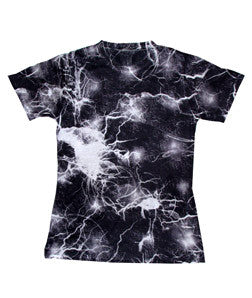 1555 tie dye Sublimated Polyester Ladies' Tee Static Black 681