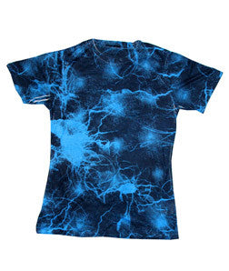 1555 tie dye Sublimated Polyester Ladies' Tee Static Blue 680