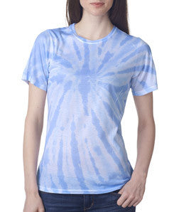 1555 tie dye Sublimated Polyester Ladies' Tee Carolina Twist