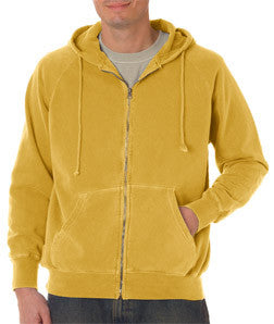 1563 Chouinard Adult Full-Zip Hooded Sweatshirt Mustard Pgmdye
