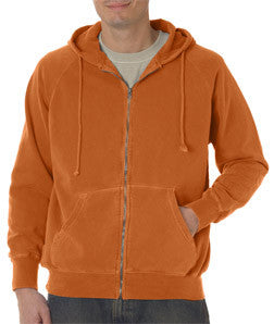 1563 Chouinard Adult Full-Zip Hooded Sweatshirt Burnt Orange Pgmdye