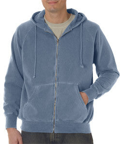 1563 Chouinard Adult Full-Zip Hooded Sweatshirt Ice Blue Pgmdye
