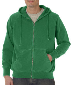 1563 Chouinard Adult Full-Zip Hooded Sweatshirt Grass Pgmdye