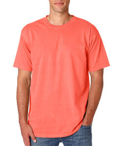 1717 Chouinard Adult Ring-Spun Cotton Tee Neon Red Orange Pgmdye