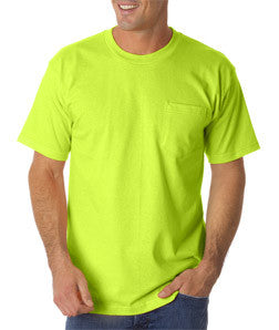 1725 Bayside Adult Pocket Tee Lime Green