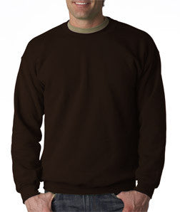 18000 Gildan Adult Heavy BlendCrew Neck Sweatshirt Dark Chocolate